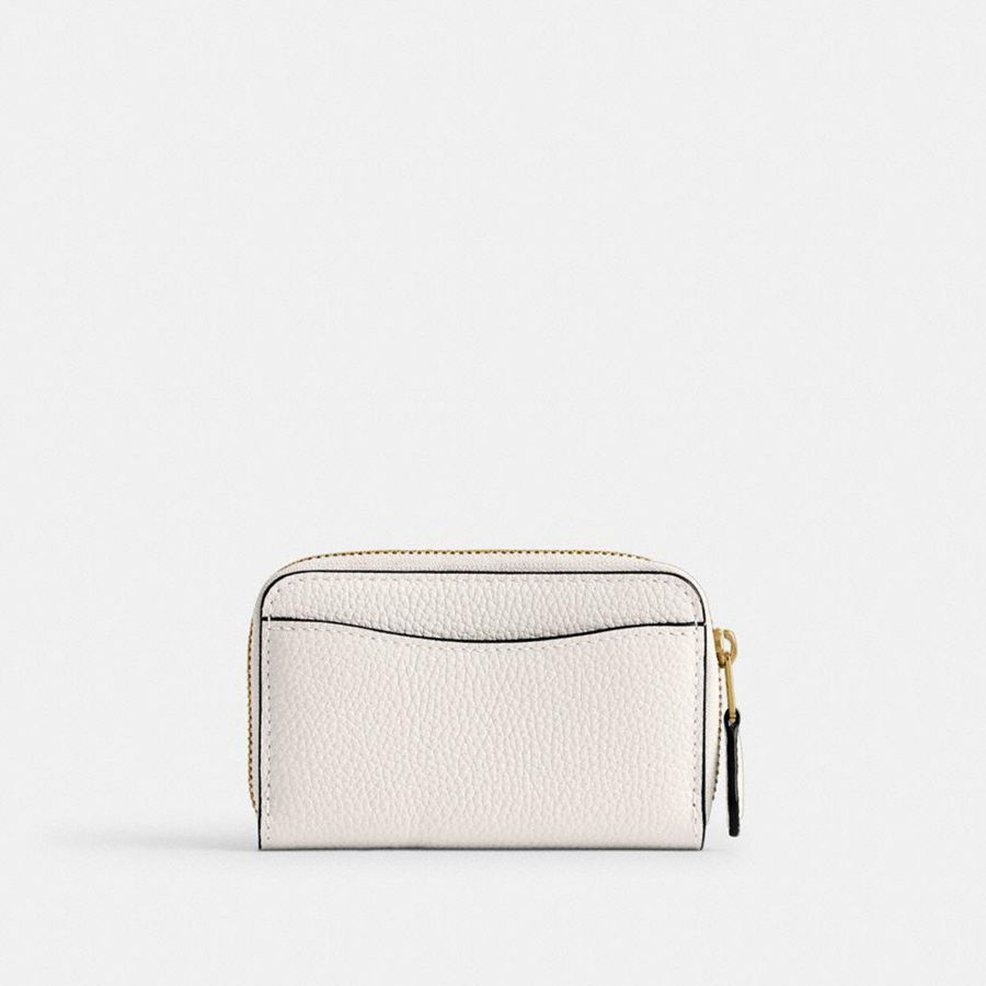 Carteira COACH Essential Small Zip Around Card Case Feminino Branco | 13450ETWU