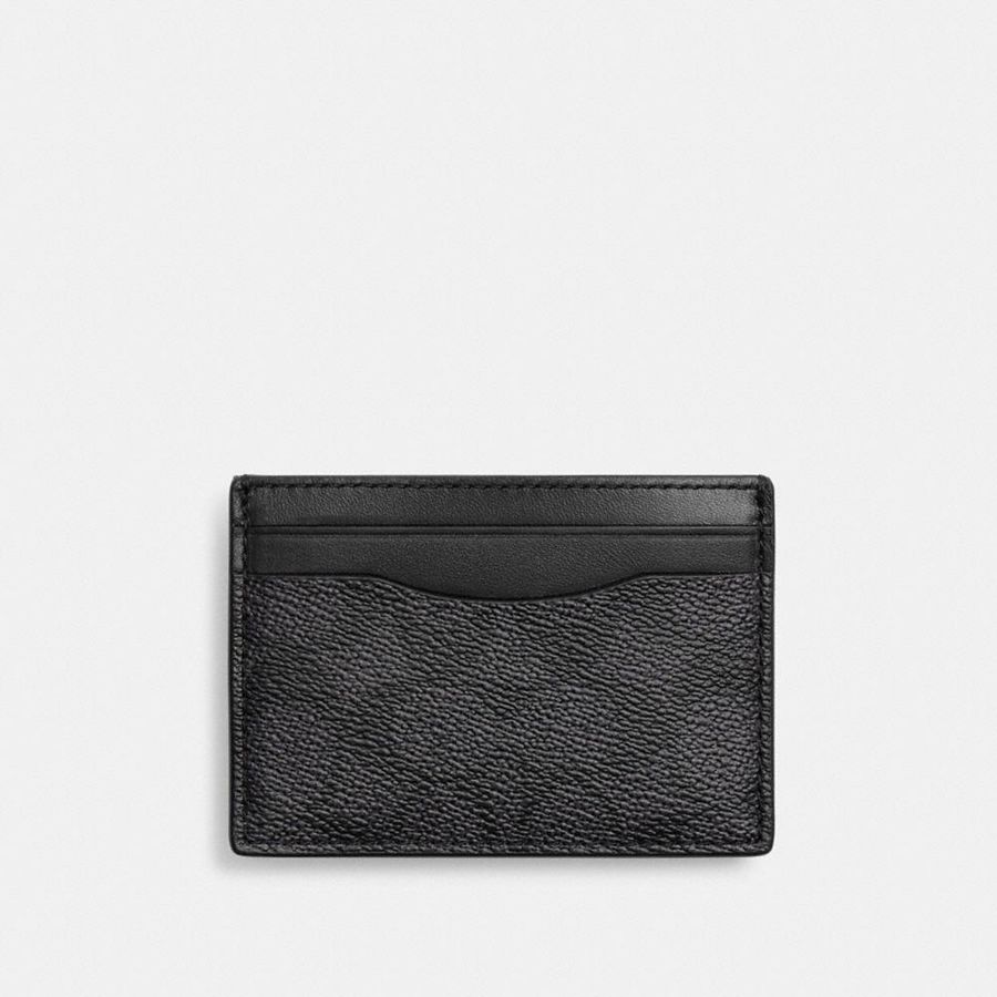 Carteira COACH Money Clip Card Case In Signature Canvas Masculino Cinzentas | 23086FDXV