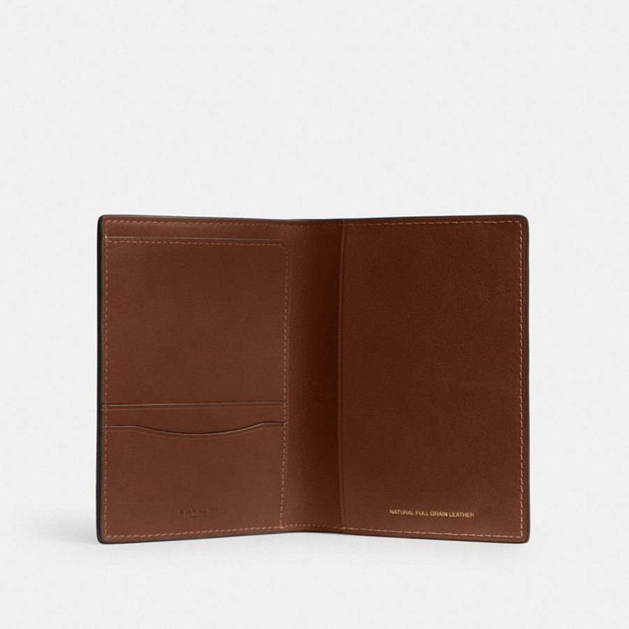 Carteira COACH Passport Case In Signature Canvas Feminino Cinzentas | 16482SVYO