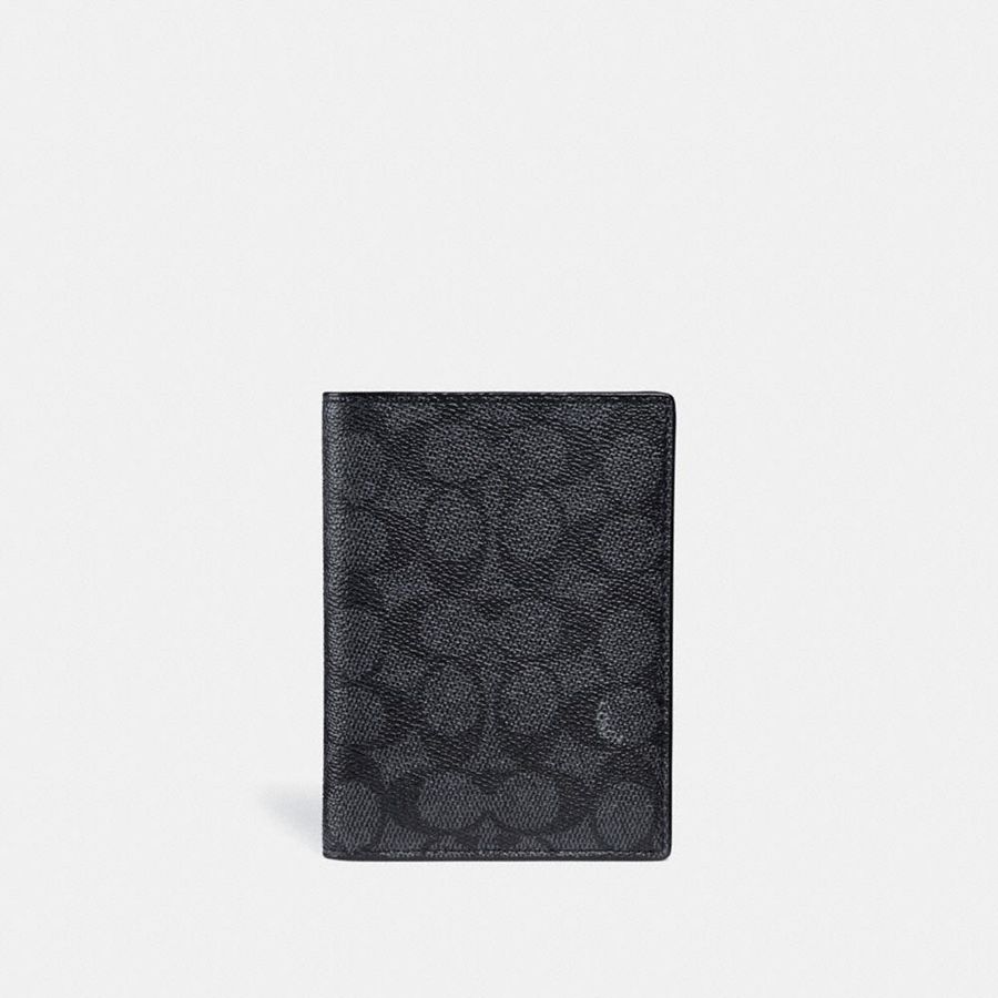 Carteira COACH Passport Case In Signature Canvas Feminino Cinzentas | 16482SVYO