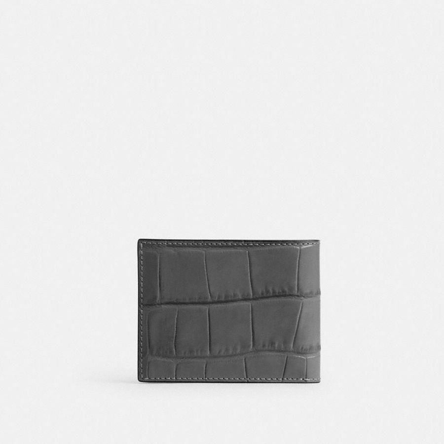 Carteira COACH Slim Billfold Masculino Cinzentas | 96205LHWK