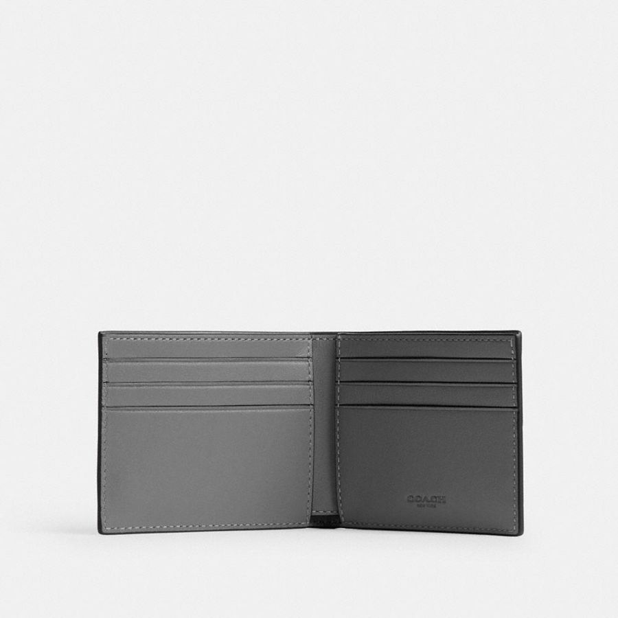 Carteira COACH Slim Billfold Masculino Cinzentas | 96205LHWK