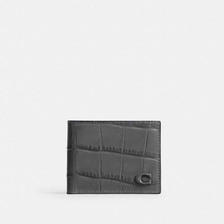 Carteira COACH Slim Billfold Masculino Cinzentas | 96205LHWK