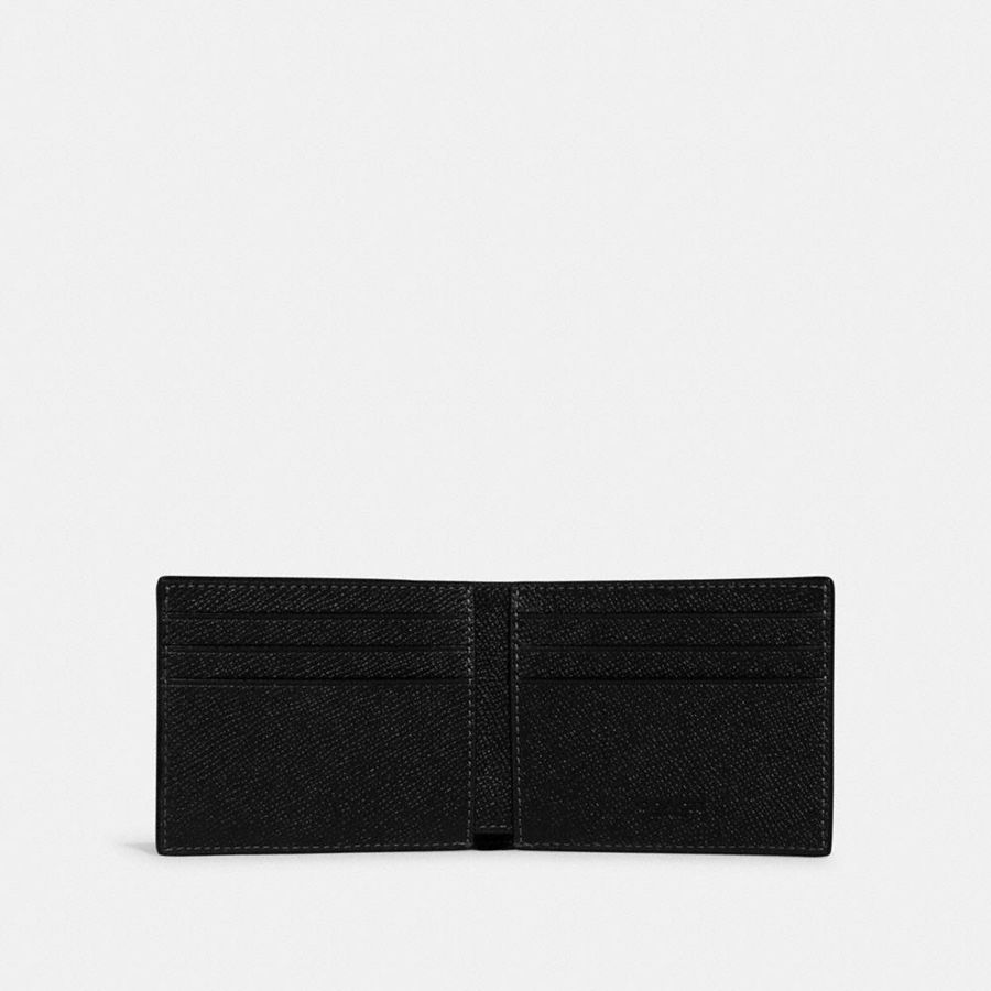 Carteira COACH Slim Billfold Masculino Pretas | 14527VMRK