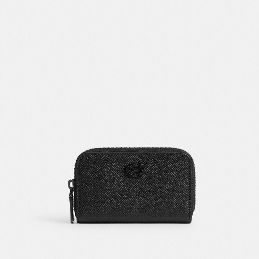 Carteira COACH Small Zip Around Card Case Masculino Pretas | 28149PBDL