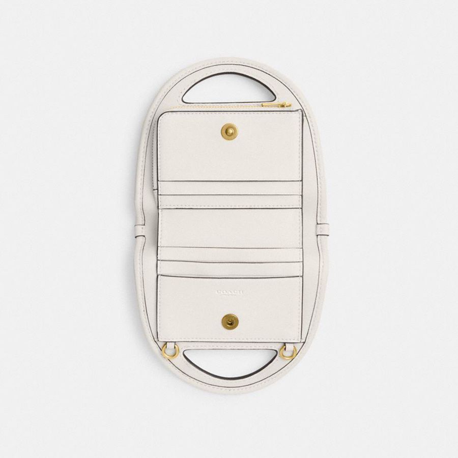 Carteira COACH Top Handle Card Case With Grommets Feminino Branco | 06835KLYZ