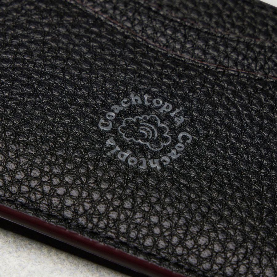 Carteira COACH Wavy Card Case In Coachtopia Leather Feminino Pretas | 41876ROSH