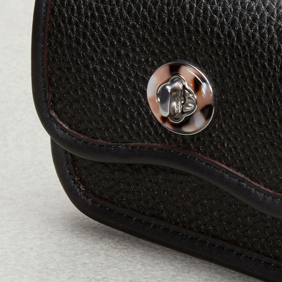 Carteira COACH Wavy In Coachtopia Leather Feminino Pretas | 93284CNHM