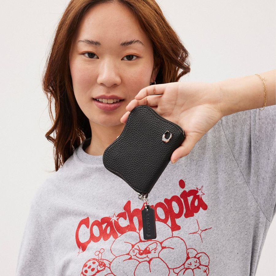 Carteira COACH Zip Around In Coachtopia Leather Feminino Pretas | 59406WEVA