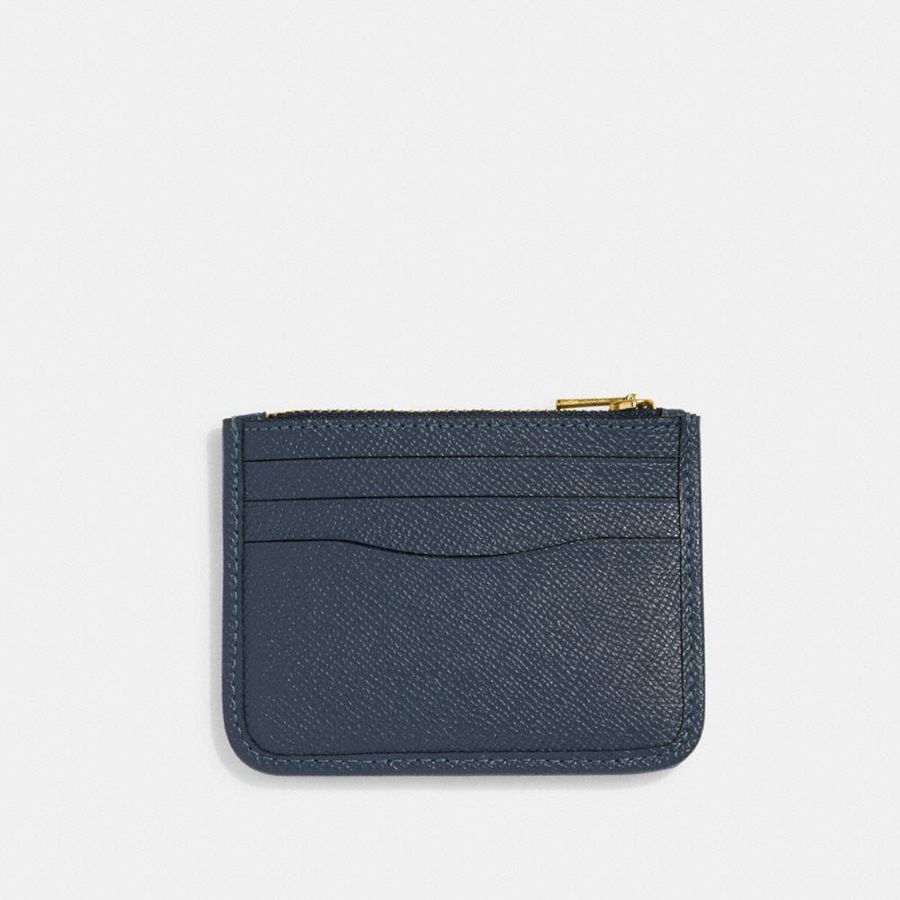 Carteira COACH Zip Card Case In Signature Canvas Masculino Cinzentas | 07564PNBU