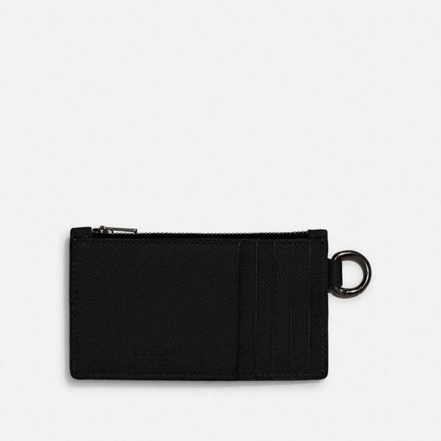 Carteira COACH Zip Card Case Masculino Pretas | 08496LCNA