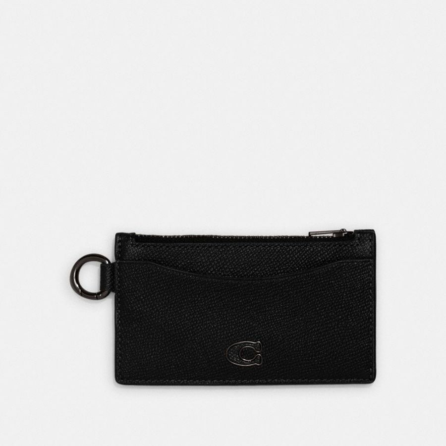 Carteira COACH Zip Card Case Masculino Pretas | 08496LCNA