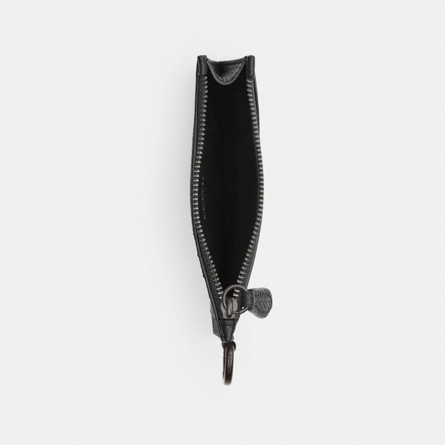 Carteira COACH Zip Card Case With Coach Graphic Masculino Pretas | 84295THVA