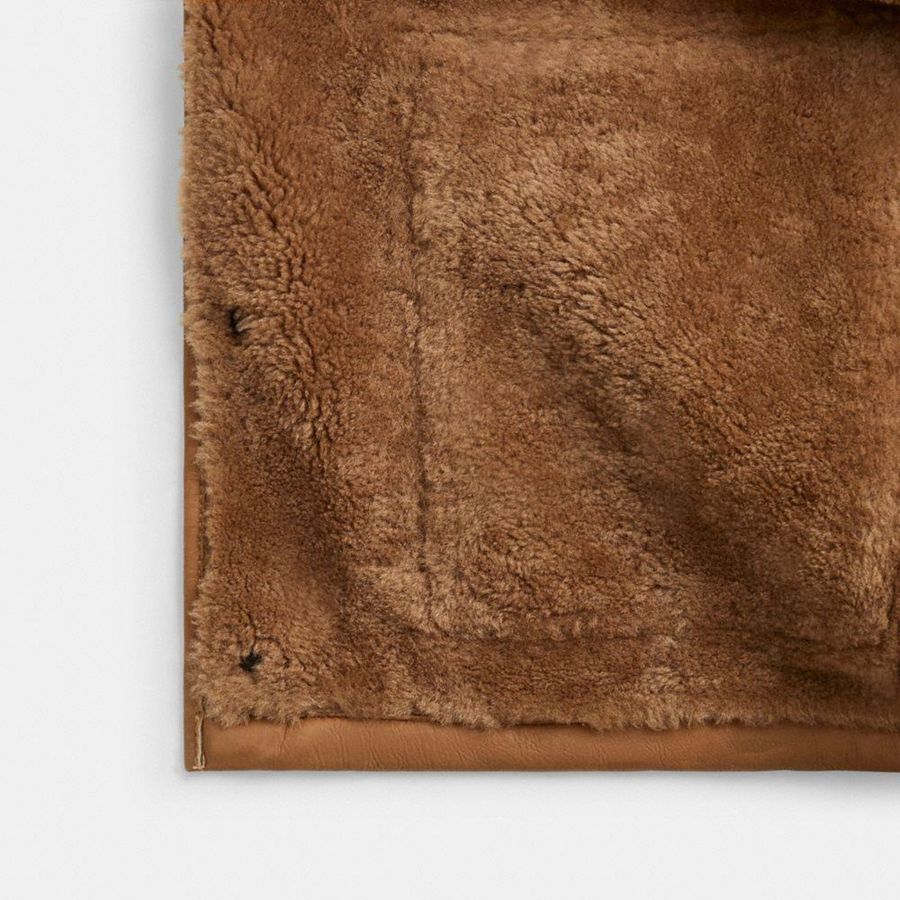 Casaco COACH Classic Shearling Coat Masculino Marrom | 34729FKWZ