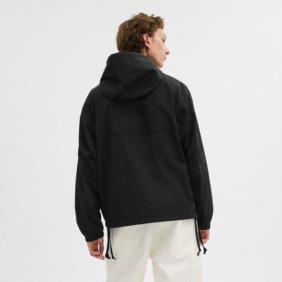 Casaco COACH Half Zip Pullover Masculino Pretas | 59102NHGU