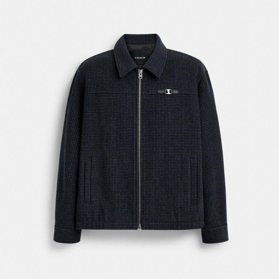Casaco COACH Heritage C Plaque Harrington Masculino Azul Marinho | 26043TPKG