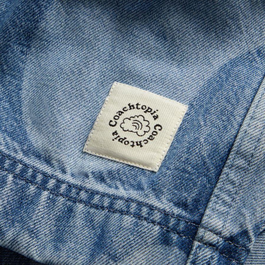 Casaco COACH Jean In Wavy Wash Masculino Azuis | 03758FJMA