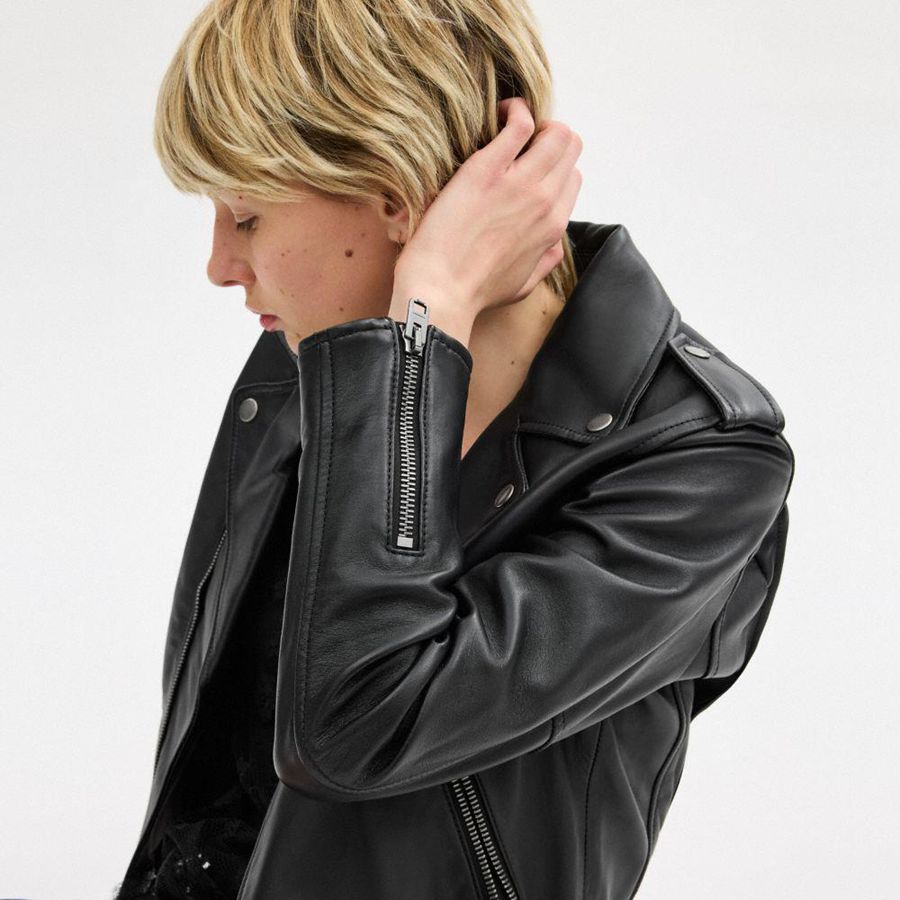 Casaco COACH Moto Feminino Pretas | 16709ODTP