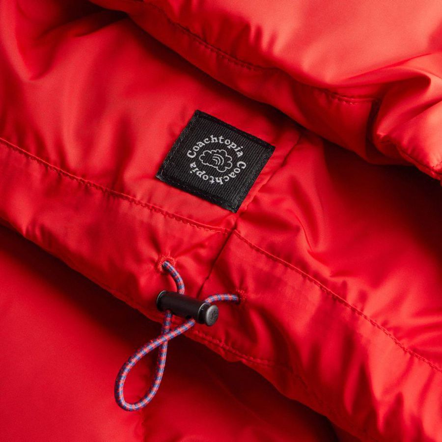 Casaco COACH Topia Loop Puffer Feminino Vermelhas | 87950HPBJ