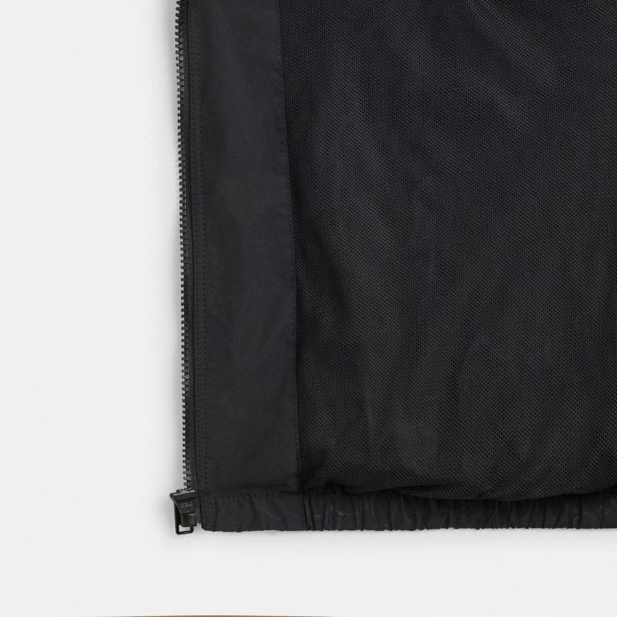 Casaco COACH Windbreaker Masculino Pretas | 10283JPXR