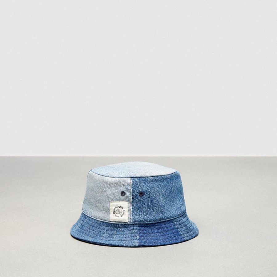 Chapéu COACH Bucket Masculino Azuis | 01298WFPT