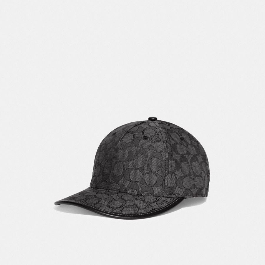 Chapéu COACH Signature Jacquard Baseball Masculino Cinzentas | 21036PXQU