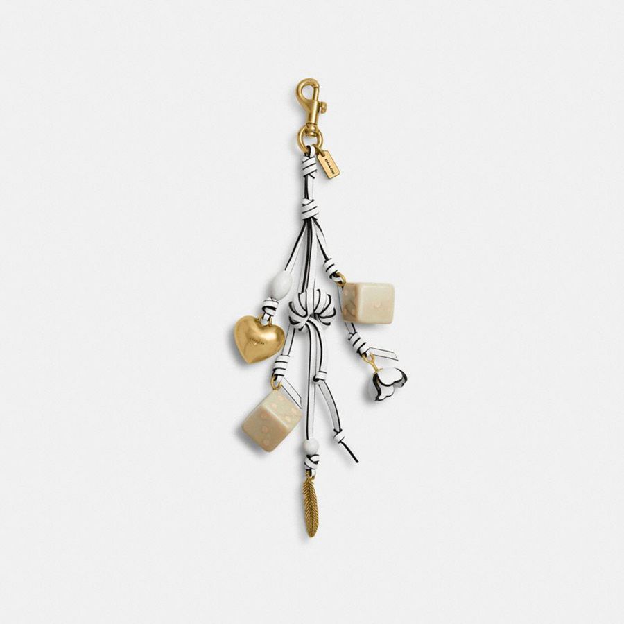 Charms COACH Cluster Dice Bag Feminino Branco | 79065ITUG