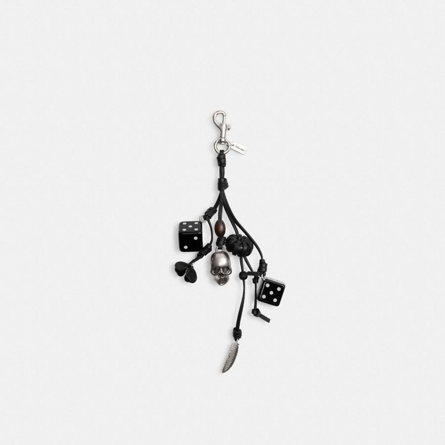 Charms COACH Cluster Dice Bag Feminino Pretas | 43520ZRGP