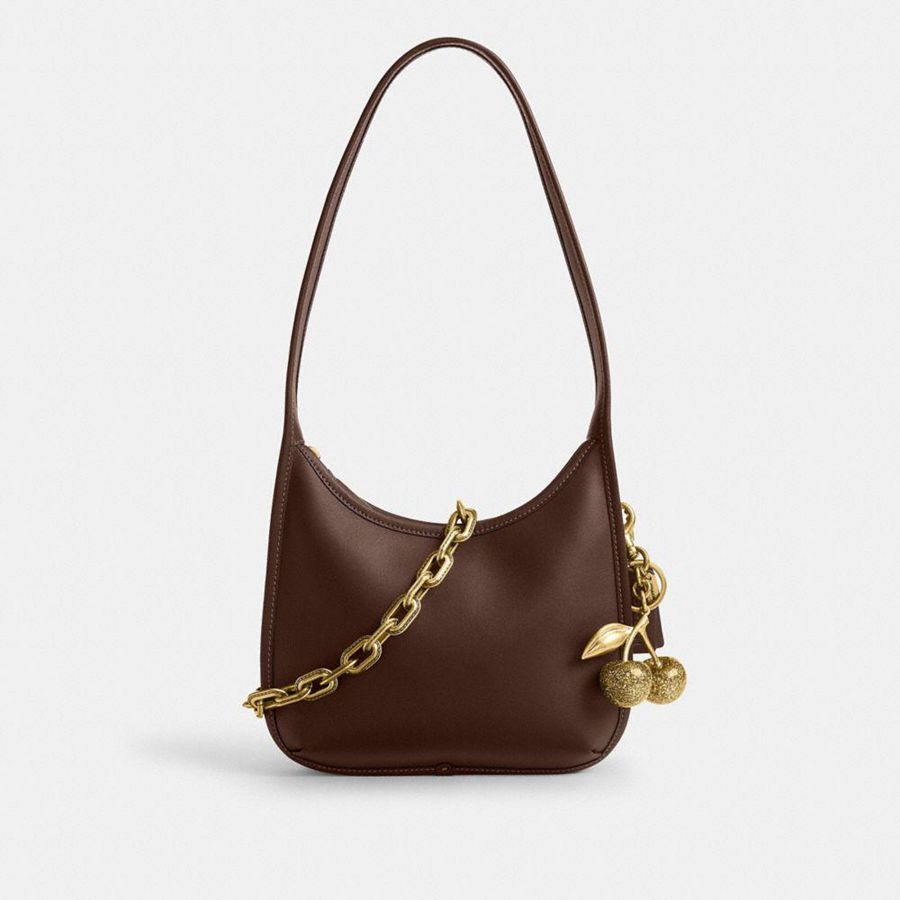 Charms COACH Curve Zip Bag With And Strap Feminino Douradas | 53780LPTE