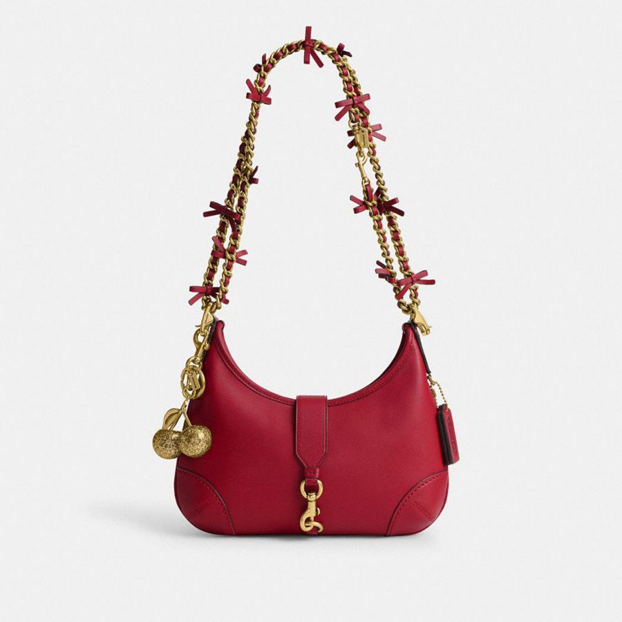 Charms COACH Hamptons Hobo Bag With And Strap Feminino Prateadas | 19574GTFU