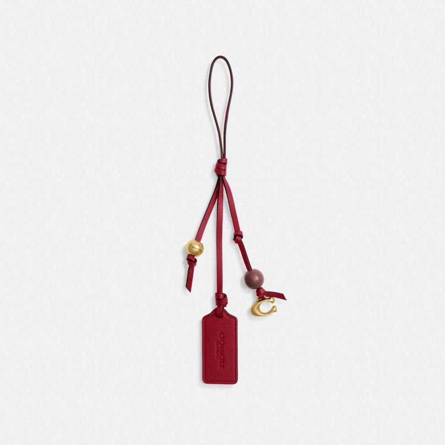Charms COACH Heritage Bag Feminino Vermelhas | 71348KPMC