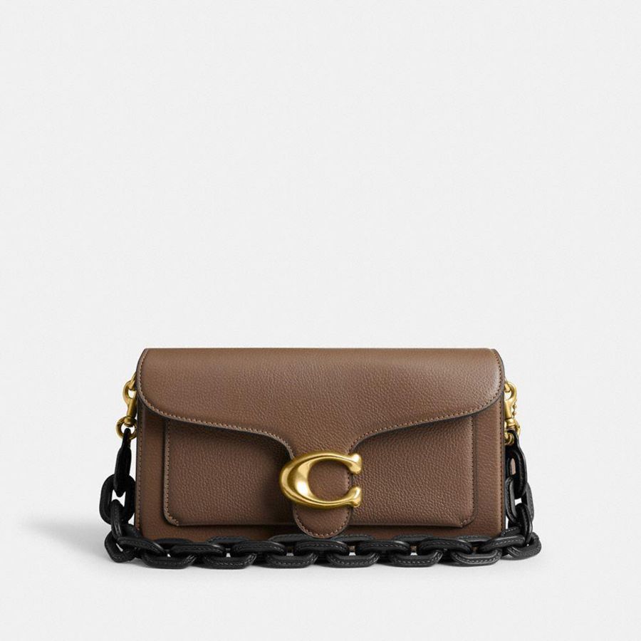 Charms COACH Leather Covered Short Chain Strap Feminino Pretas | 73298VJXM