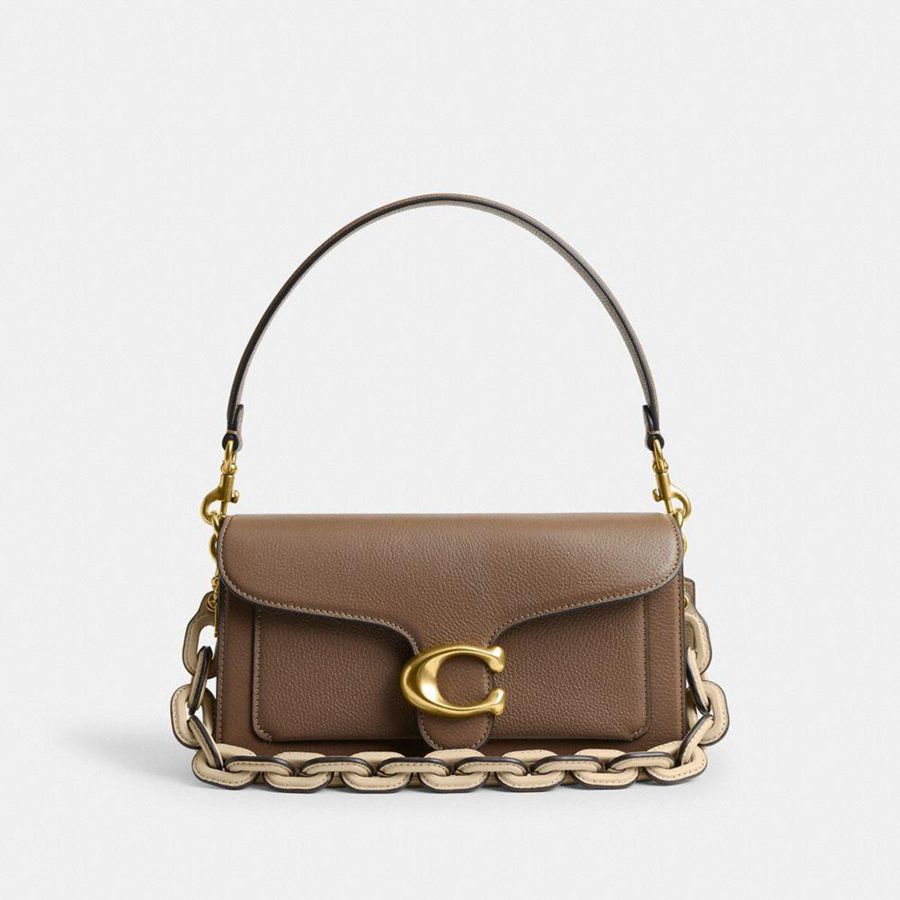 Charms COACH Leather Covered Short Chain Strap Feminino Pretas | 73298VJXM