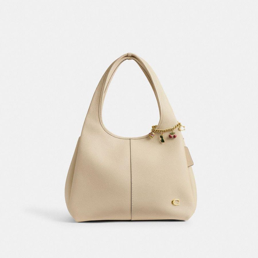 Charms COACH Motif Chain Bag Feminino Douradas | 46350DMRU