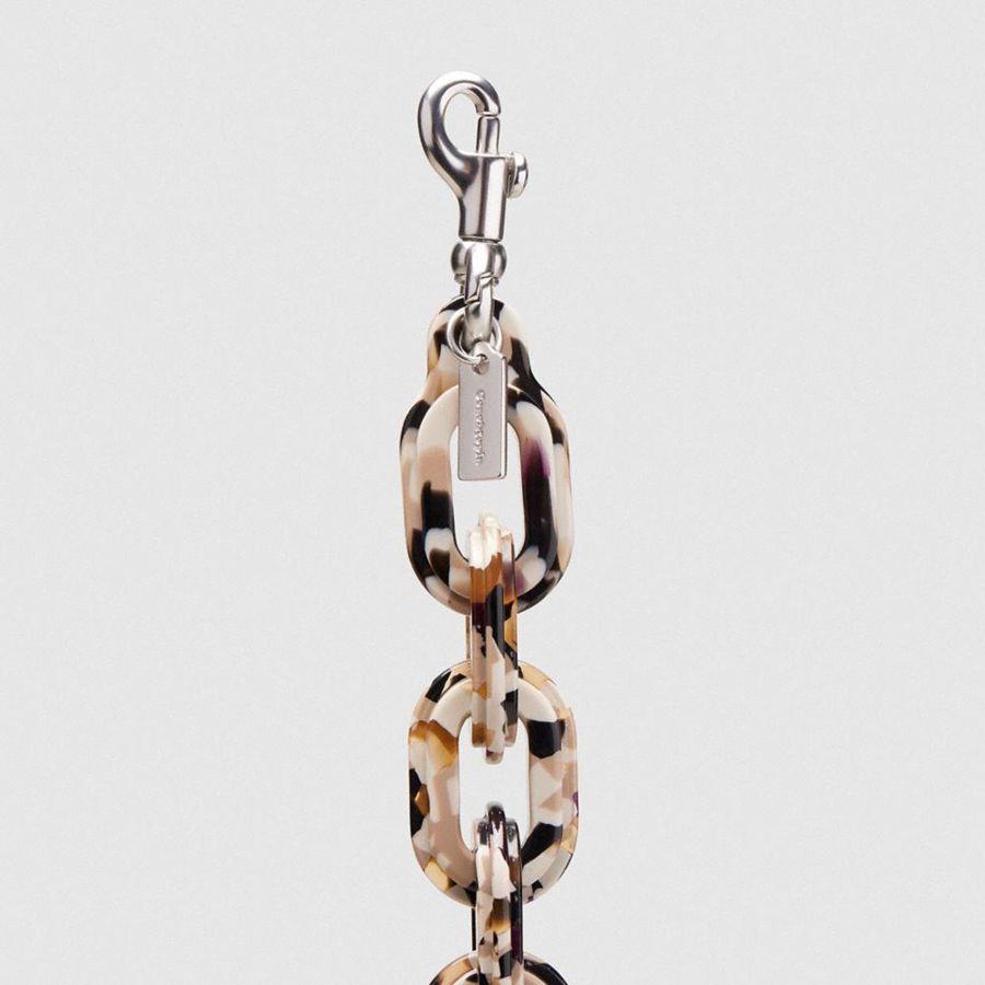 Charms COACH Short Chain Strap Feminino Marrom | 85361MJWS