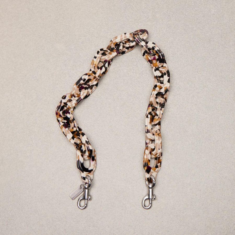 Charms COACH Short Chain Strap Feminino Marrom | 85361MJWS