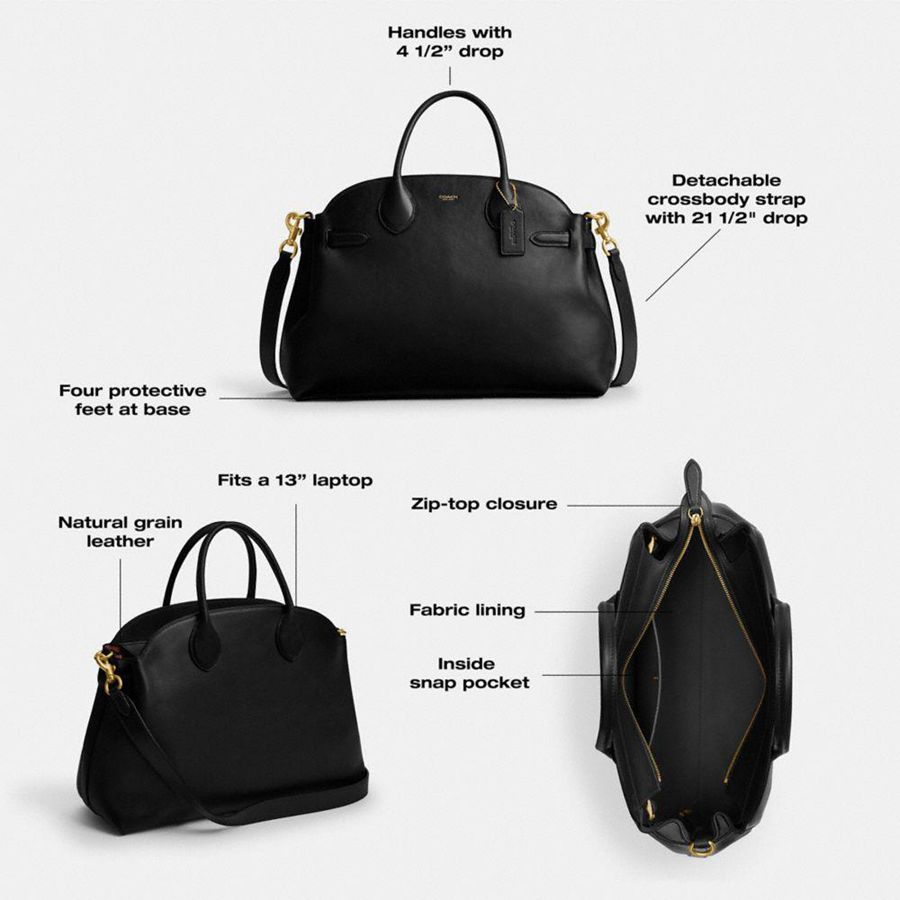 Charms COACH Soft Empire Carryall Bag 40 With Straps Feminino Douradas | 18047OCGN