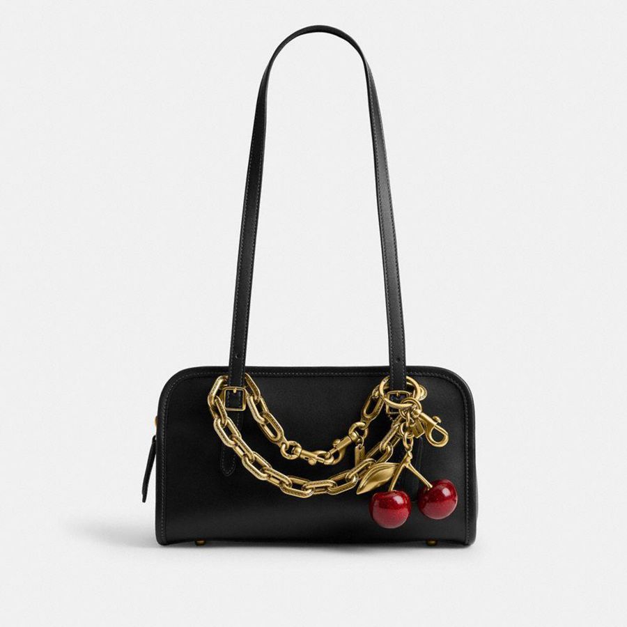 Charms COACH Swing Zip Bag With And Strap Feminino Douradas | 83451IECQ
