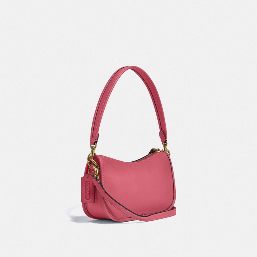 Charms COACH Swinger Bag With And Strap Feminino Douradas | 40613BDRL
