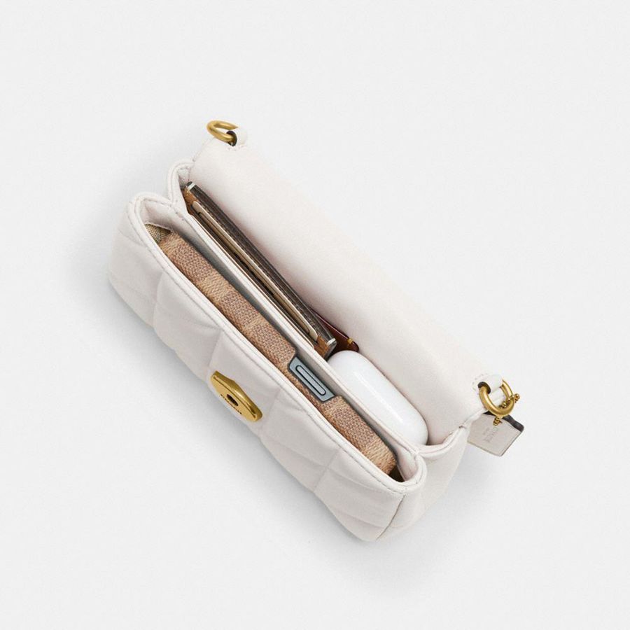 Charms COACH Tabby Crossbody Wristlet With Pillow Quilting Ands Feminino Douradas | 54182IMGV