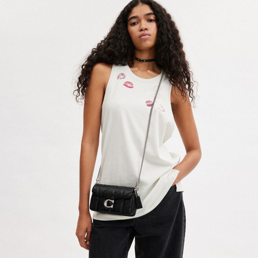 Charms COACH Tabby Crossbody Wristlet With Pillow Quilting Ands Feminino Douradas | 54182IMGV