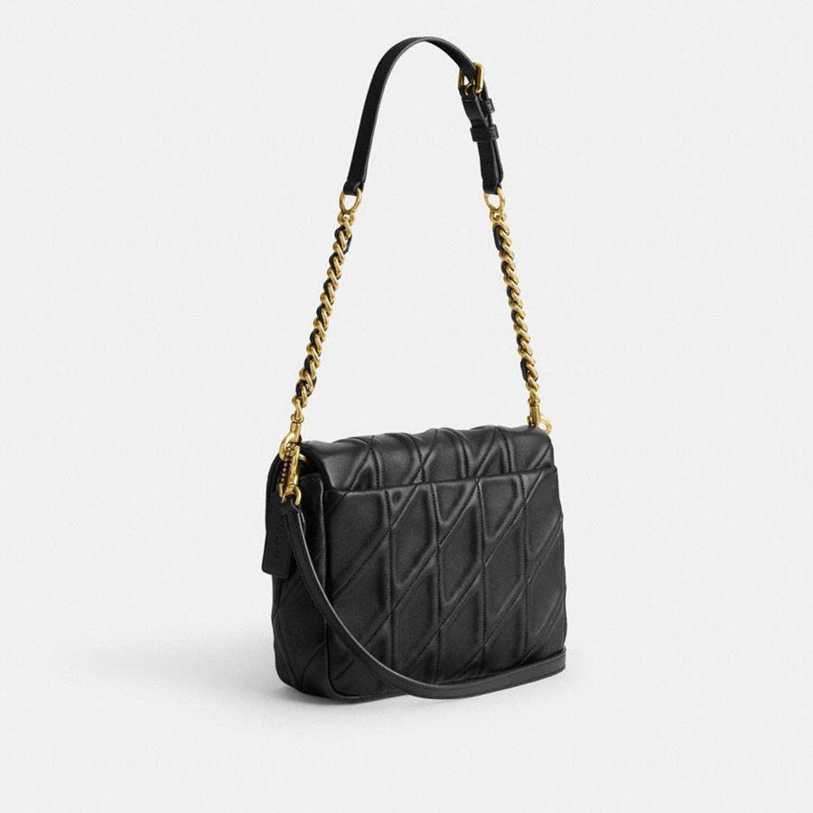 Charms COACH Times Square Tabby Shoulder Bag With Quilting Ands Feminino Douradas | 32409IVQY