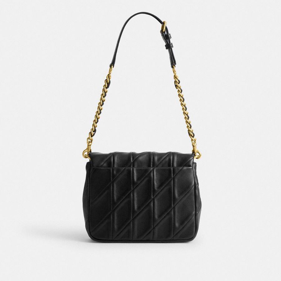 Charms COACH Times Square Tabby Shoulder Bag With Quilting Ands Feminino Douradas | 32409IVQY