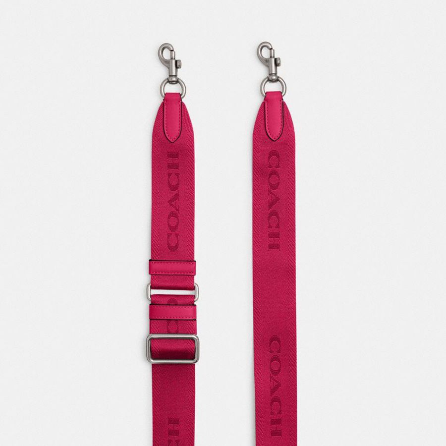 Charms COACH Tonal Signature Webbing Strap Feminino Prateadas | 84603LDSW