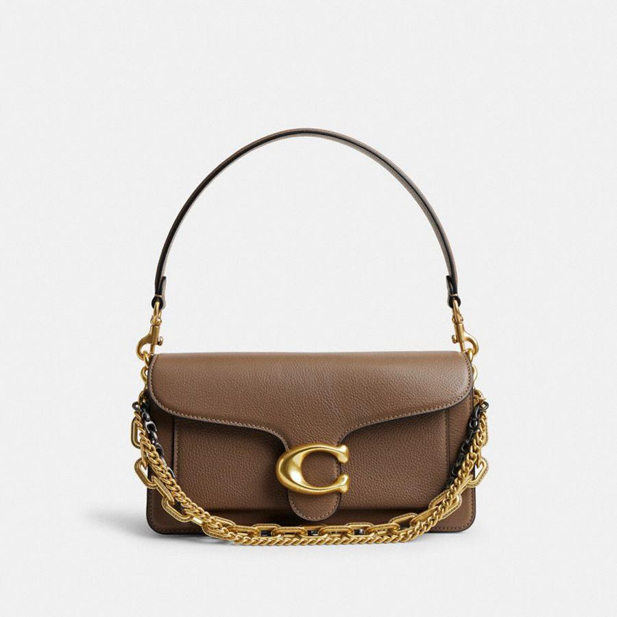 Charms COACH Triple Chain Strap Feminino Douradas | 46375QCGY