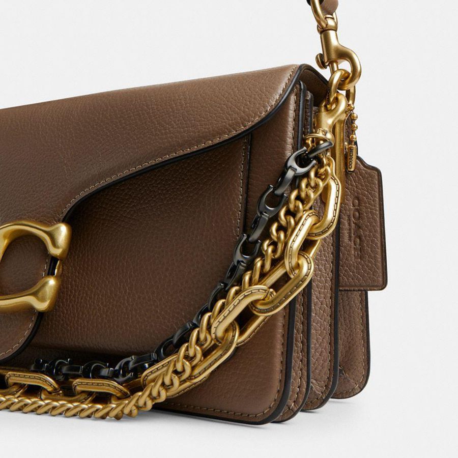 Charms COACH Triple Chain Strap Feminino Douradas | 46375QCGY