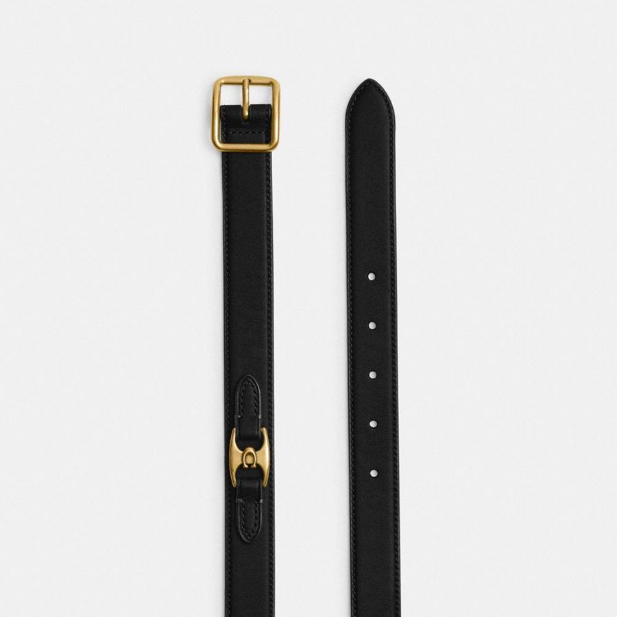 Cintos COACH Classic Buckle With Hip Detail, 25 Mm Feminino Marrom | 03586MZRH
