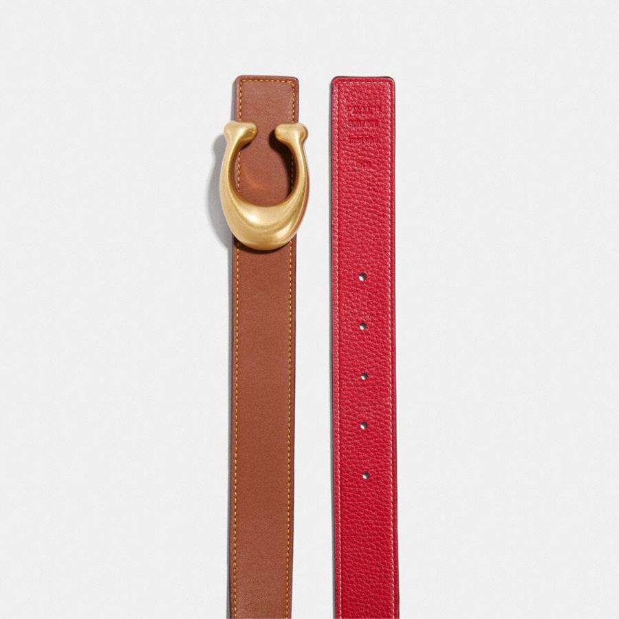 Cintos COACH Hardware Reversible, 32 Mm Feminino Marrom | 37514LWEG