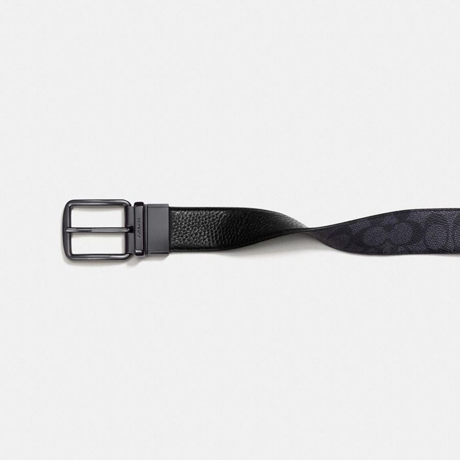 Cintos COACH Harness Buckle Cut To Size Reversible, 38 Mm Masculino Cinzentas | 72184GOZH