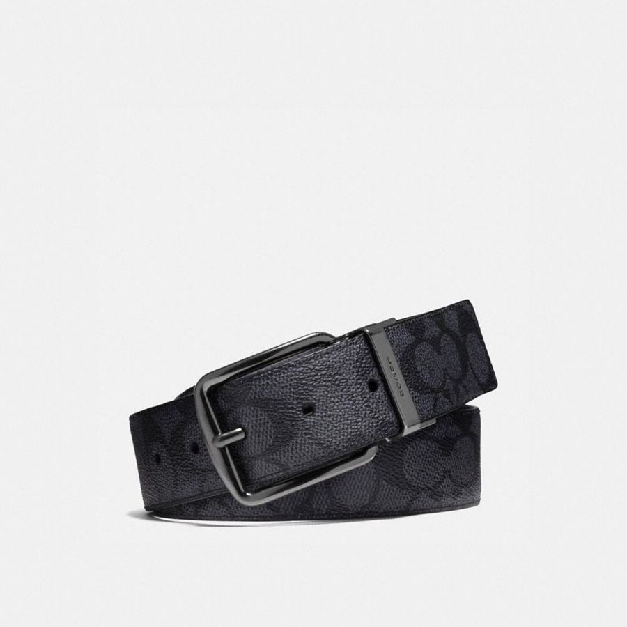Cintos COACH Harness Buckle Cut To Size Reversible, 38 Mm Masculino Cinzentas | 72184GOZH